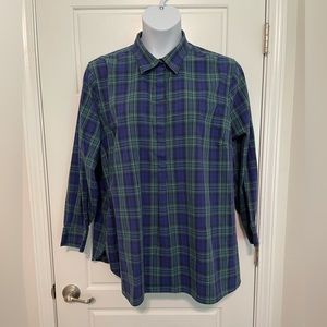 LANDS’ END PULLOVER PLACKET SHIRT, NO-IRON